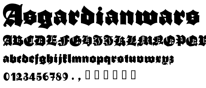 AsgardianWars Black font
